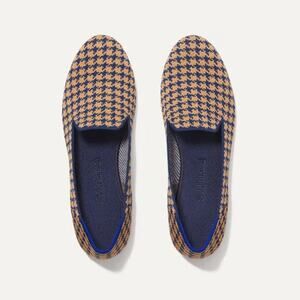 Rothy’s The Loafer Sapphire And Camel‎ Houndstooth Size 10.5